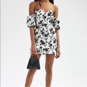 Puff Sleeve Appliqué Mini Dress from Anthropologie